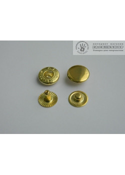 Кнопка "альфа" 12,5 мм 25шт золото