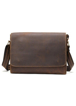 Сумка мужская crazy horse Vintage 14780 Коричневая
