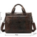 Сумка для ноутбука с тиснением под рептилию Vintage 14719 Коричневая