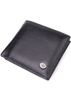 Чоловіче шкіряне портмоне із затискачем ST Leather 22485 Чорний