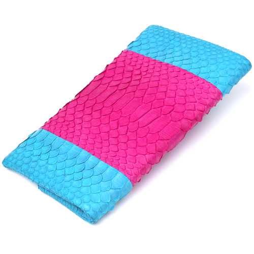 Яркий женский клатч Snake Leather sale_14993 Розовый