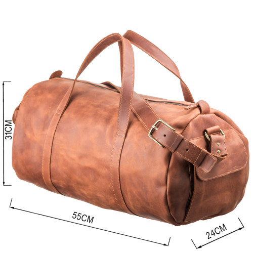 Сумка дорожная Grande Pelle 11047 винтажная кожа Коричневая
