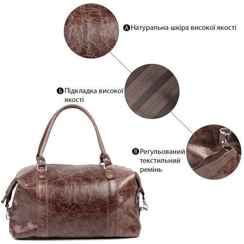 Сумка дорожная SHVIGEL 00905 Коричневая