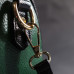 Кожаная сумка бочонок с темными акцентами Vintage 22351 Зеленая