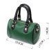 Кожаная сумка бочонок с темными акцентами Vintage 22351 Зеленая