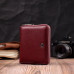 Портмоне для жінок на блискавці з натуральної шкіри ST Leather 19487 Бордовий