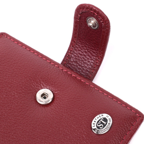 Женский практичный бумажник из натуральной кожи ST Leather 22554 Бордовый