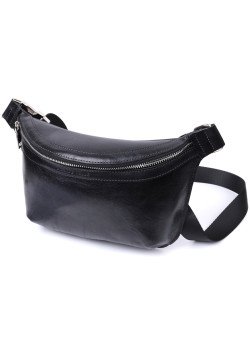 Кожаная бананка унисекс GRANDE PELLE 22813 Черный