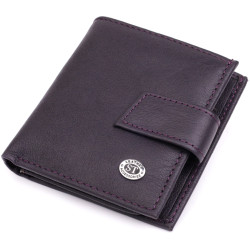 Компактний жіночий гаманець із натуральної шкіри ST Leather 22855 Коричневий