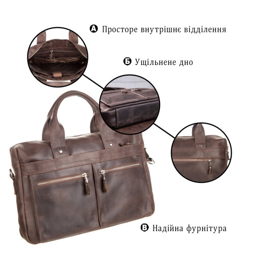 Сумка для ноутбука SHVIGEL 11020 Коричневая