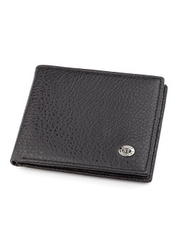 Чоловічий гаманець ST Leather 18319 (ST160) шкіряний Чорний