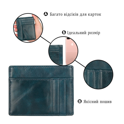 Кредитница Vintage 14501 Темно-зелена