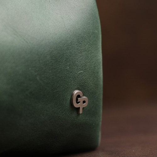 Кожаная косметичка унисекс GRANDE PELLE 11571 Зеленый