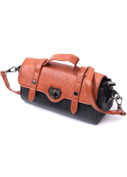 Женская сумка в винтажном стиле из натуральной кожи Vintage 22349 Черная