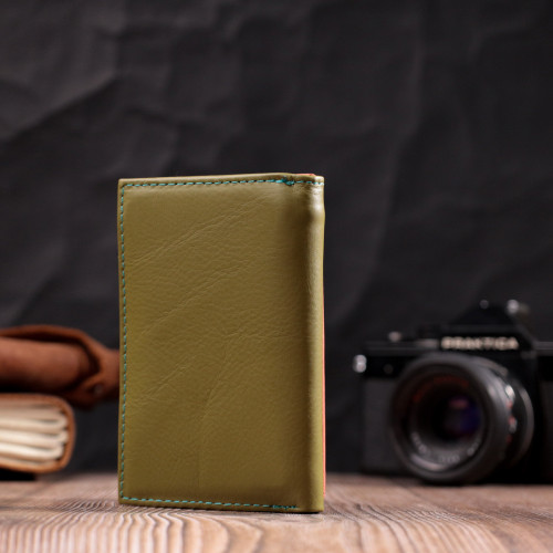 Модный женский кошелек из качественной натуральной кожи ST Leather 19464 Разноцветный