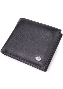 Стильний чоловічий гаманець із натуральної шкіри ST Leather 22457 Чорний