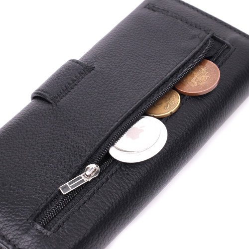 Надежный женский кошелек из натуральной кожи ST Leather 22548 Черный