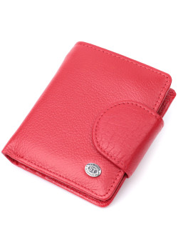 Яркий кошелек для женщин с карманом для монет из натуральной кожи ST Leather 22726 Красный