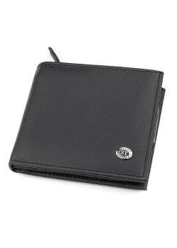 Чоловічий гаманець ST Leather 18343 (ST154) натуральна шкіра Чорний