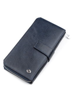 Чоловічий гаманець ST Leather 18454 (ST128) шкіряний Синій