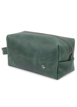 Кожаная косметичка унисекс GRANDE PELLE 11573 Зеленый