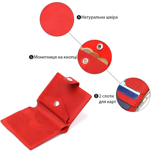 Современное женское портмоне Shvigel 16497 Красный