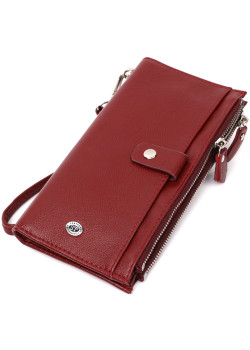 Стильний та яскравий жіночий гаманець-клатч ST Leather 19433 Бордовий