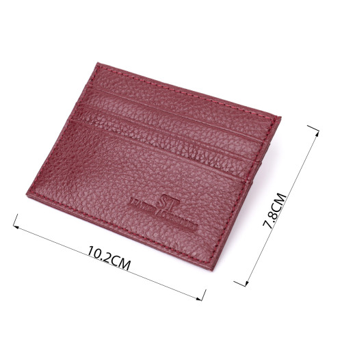 Практичный кард-кейс из натуральной кожи ST Leather 22446 Бордовый