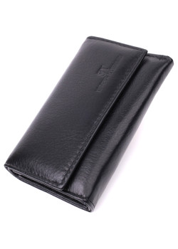 Практична ключниця із натуральної шкіри ST Leather 22483 Чорний
