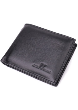 Чоловічий гаманець-затиск з натуральної шкіри ST Leather 22460 Чорний
