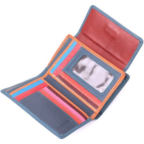 Интересный кошелек для женщин из натуральной кожи ST Leather 22504 Бирюзовый