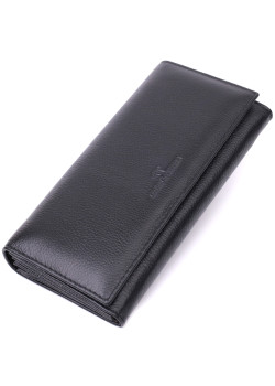 Зручний жіночий гаманець з натуральної шкіри ST Leather 22523 Чорний