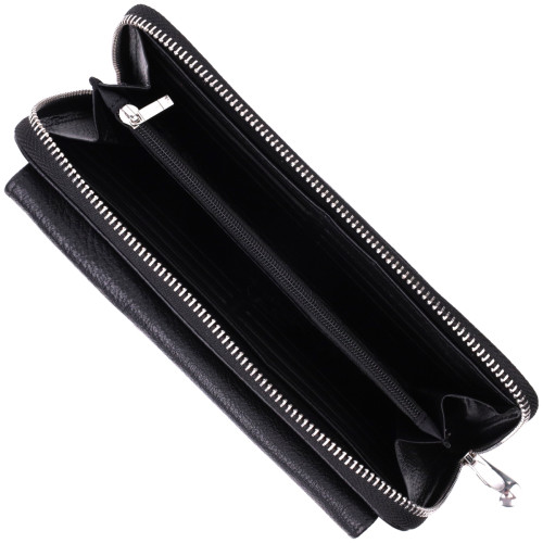 Функциональный кошелек-клатч унисекс из натуральной кожи ST Leather 22529 Черный