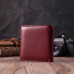 Небольшой женский кошелек с монетницей снаружи из натуральной кожи ST Leather 22544 Бордовый