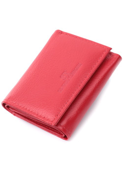 Маленький удобный кошелек с монетницей из натуральной кожи ST Leather 22741 Красный