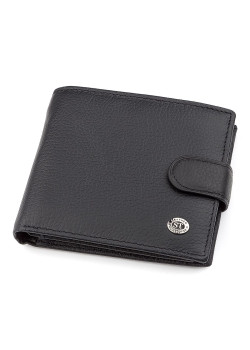 Чоловічий гаманець ST Leather 18339 (ST138) дуже стильний Чорний