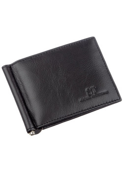 Зажим с монетницей на молнии ST Leather 18948 Черный