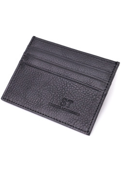 Стильный кард-кейс из натуральной кожи ST Leather 22447 Черный