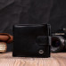 Классическое портмоне для мужчин с блоком для карт из натуральной кожи ST Leather 19473 Черное
