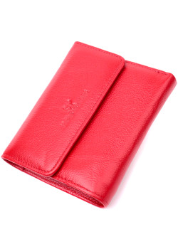 Женский яркий кошелек с монетницей из натуральной кожи ST Leather 19493 Красный