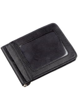 Шкіряний чоловічий Затискач на магніті ST Leather 18937 Чорний