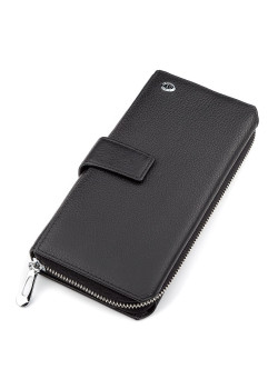 Чоловічий гаманець ST Leather 18453 (ST128) стильний Чорний