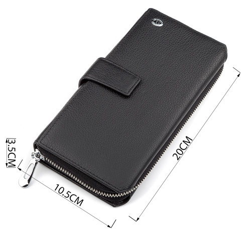 Чоловічий гаманець ST Leather 18453 (ST128) стильний Чорний
