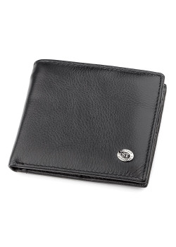 Чоловічий купюрник ST Leather 18305 (ST159) шкіряний Чорний