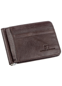 Стильный мужской зажим ST Leather 18941 Коричневый