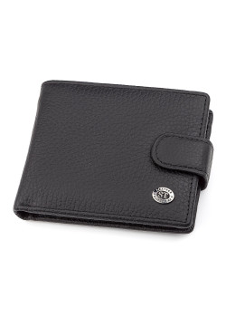 Чоловічий гаманець ST Leather 18316 (ST114) шкіряний Чорний