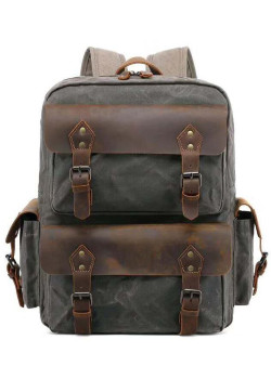 Туристический рюкзак canvas Vintage 20107 Болотный
