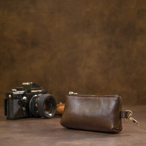 Шкіряна ключниця GRANDE PELLE 11381 Коричневий