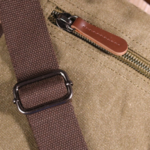 Тканевая мужская сумка из плотного текстиля 21227 Vintage Оливковая