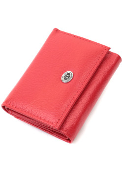 Компактное женское портмоне с монетницей из натуральной кожи ST Leather 22729 Красный